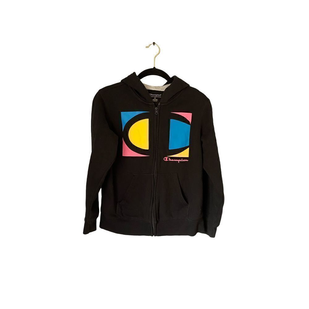 Champion full zip hoodie/sweatshirt/color black/unisex/size medium